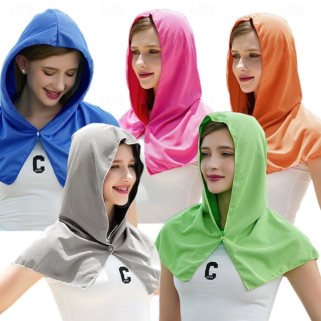  Kylande hoodie handduk absorberande snabbtorkande kylhanddukar för nacke och ansikte UV-solskydd kylande nacke wraps sporthuvud kylhandduk varmt väder