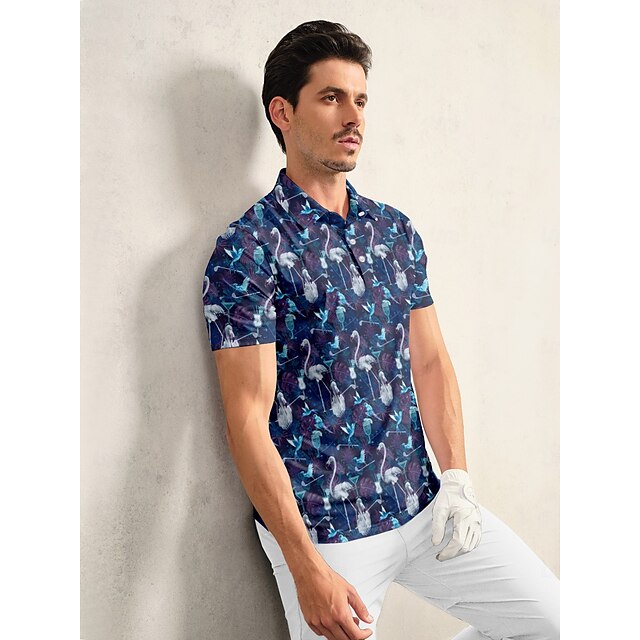  Wildlife Party Men's Polo Top UPF50+