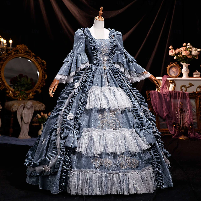 18th Century Women's Rococo Ball Gown Princess Maria Antonietta Rococo ...
