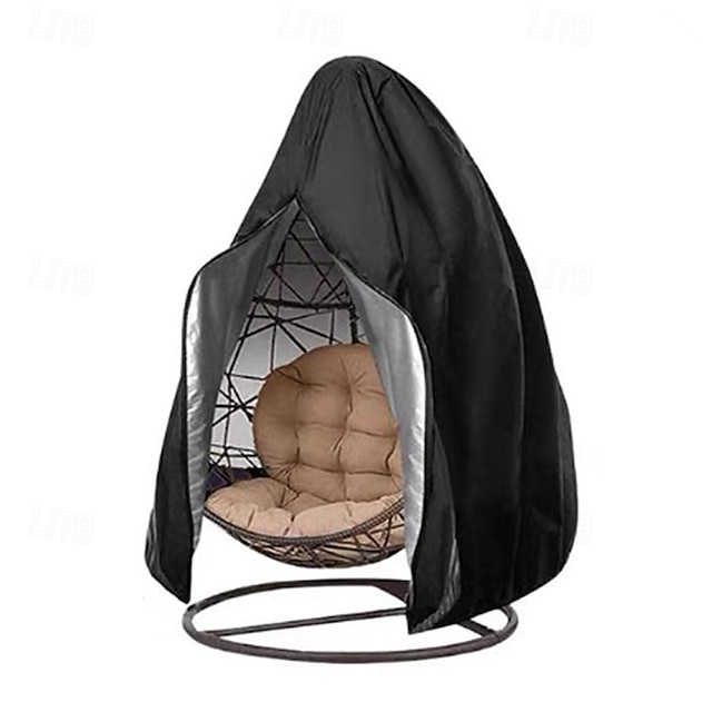  Patio Hanging Chair Cover - Egg Swing Cocoon Chair Cover with Zipper, Outdoor Waterproof Windproof Durable Heavy Duty Garden Furniture Protector