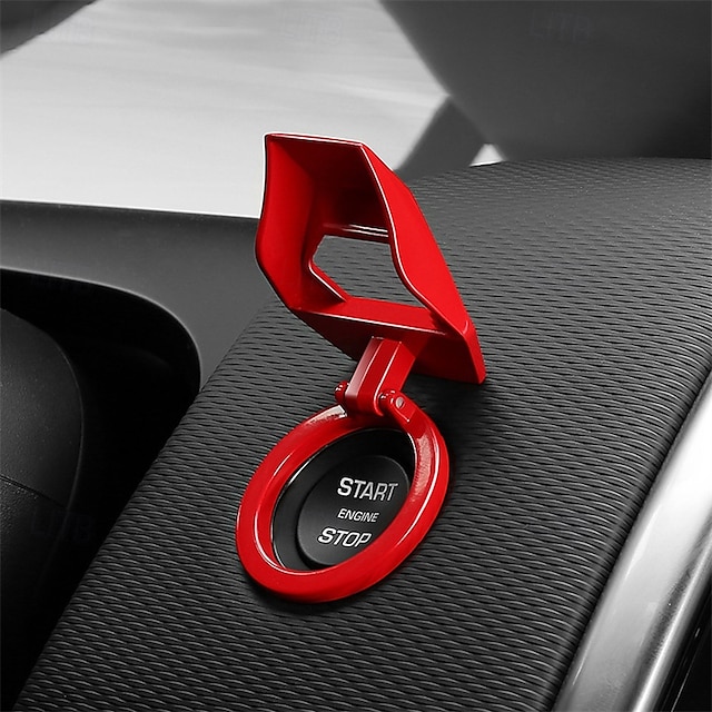  1 confezione di interruttore di accensione per auto, pulsante di avvio e arresto del motore, copertura in fibra di carbonio per BMW E46 E90 E60 E39/Audi A4 A6 S3 S5/Benz C200 C300