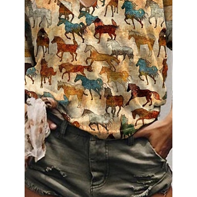 Kentucky Derby Women's T Shirt Graphic Vintage Casual Short Sleeve