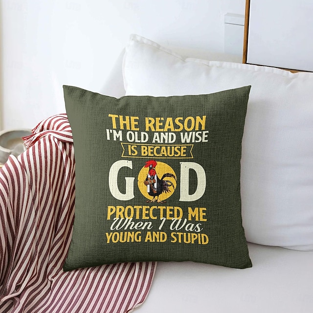  Funny Quote Decorative Toss Pillows Cover 1PC Soft Square Couch Cushion Case Pillowcase for Bedroom Livingroom Sofa Chair