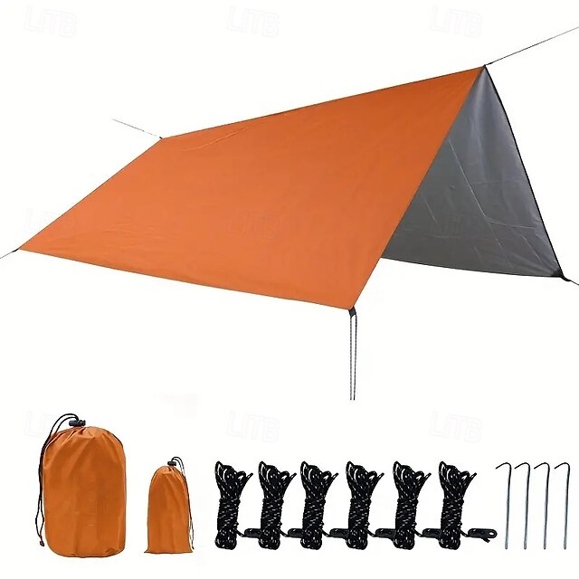  een draagbare luifeltent voor kamperen in de buitenlucht - bescherming tegen zon en regen