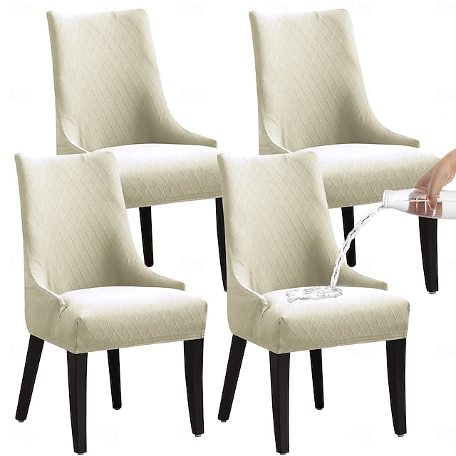  1ks strečové voděodolné potahy na židle wingback slipcover - opakovaně použitelný potah chrániče na křeslo, pratelné potahy na jídelní židle chrániče do jídelny
