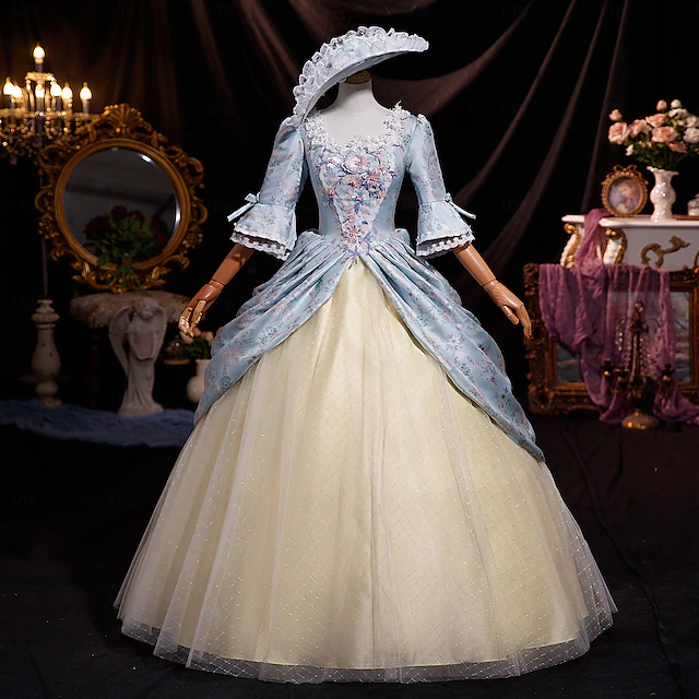 18th Century Women's Rococo Ball Gown Princess Maria Antonietta Rococo ...