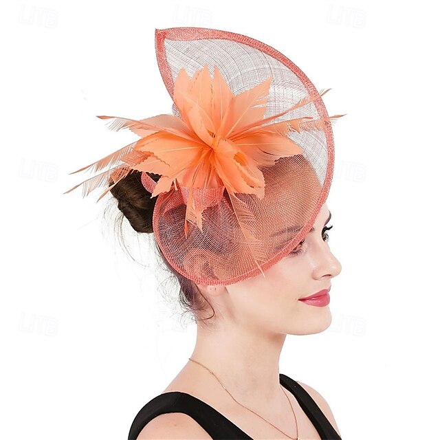  Kopfstück Leinenoptik Federn Hochzeit Abendgesellschaft Elegant Hochzeit Mit Feder Kopfschmuck Kopfbedeckung