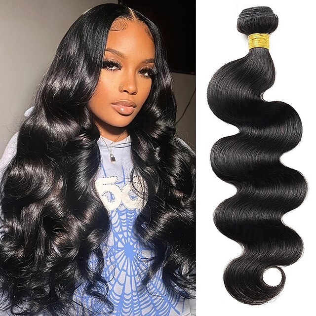 1B # Brazilian Human Hair Natural Body Wave Human Hair 1 Bundle 12 30 inches 2026 GBP £46