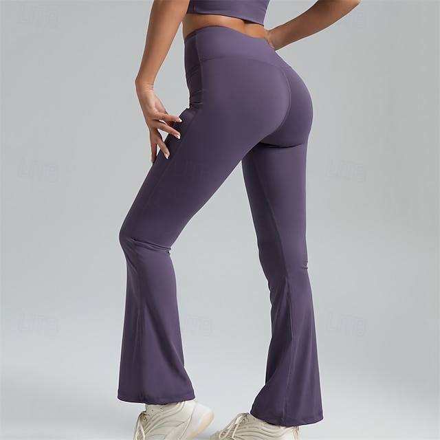  Per donna Pantaloni da yoga Leggings da yoga Controllo addominale Sollevamento glutei Vita Alta Yoga Allenamento in Palestra Pilates Collant Nero Blu Reale Grigio scuro Spandex Autunno Gli sport