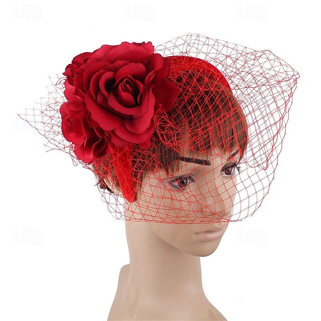  Helm Netto Bruiloft Avond Feest Elegant Bruiloft Met Bloem Helm Hoofddeksels