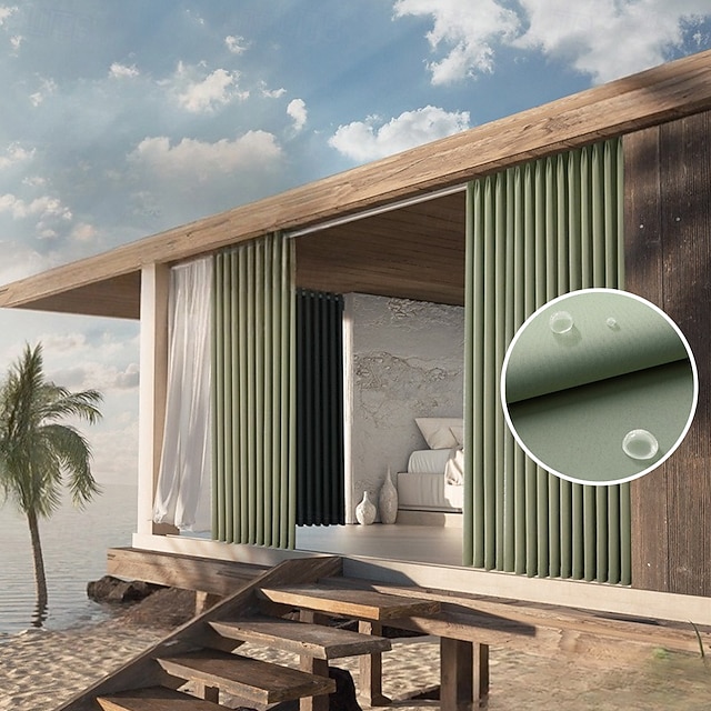  Водонепроницаемые уличные шторы для обеспечения приватности раздвижные черные шторы для веранды деревенские шторы для перголы с люверсами для беседки балкона крыльца вечеринки отеля 1 панель