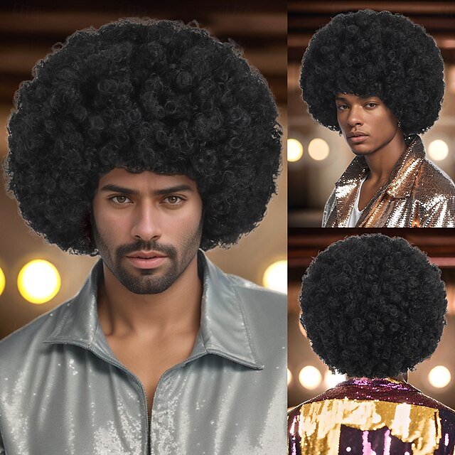  Synthetische Perücken Locken Curly Webart Asymmetrischer Haarschnitt Gerader Pony Maschinell gefertigt Perücke 30 Zoll A1 Synthetische Haare Herren Klassisch Komfortabel Farbverläufe Schwarz