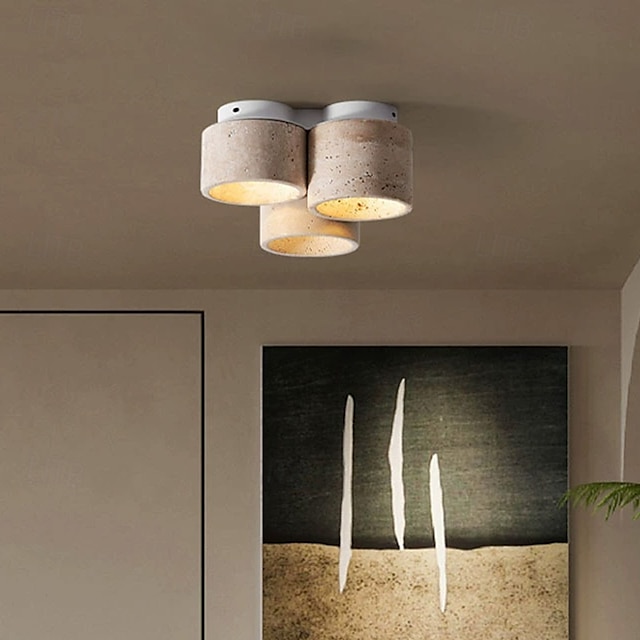  3 luci 24 cm Design Circolare/Tondo Forme Geometriche Luci da Soffitto Pietra Stile Artistico Stile Vintage Classico Artistico Ispirato alla Natura 110-120V 220-240V