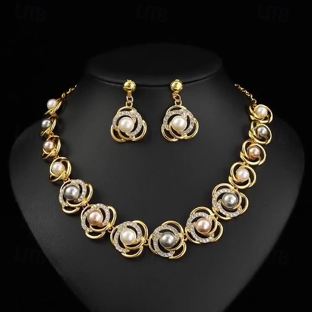  Pendientes Set 1 juego Legierung Pendientes Collare Mujer Lujo Conjunto de joyas Para Festival