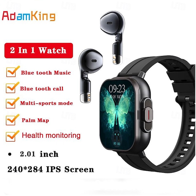  696 D8 Inteligentny zegarek 2.01 in Inteligentny zegarek Bluetooth EKG + PPG Krokomierz Powiadamianie o połączeniu telefonicznym Kompatybilny z Android iOS Damskie Męskie Odbieranie bez użycia rąk
