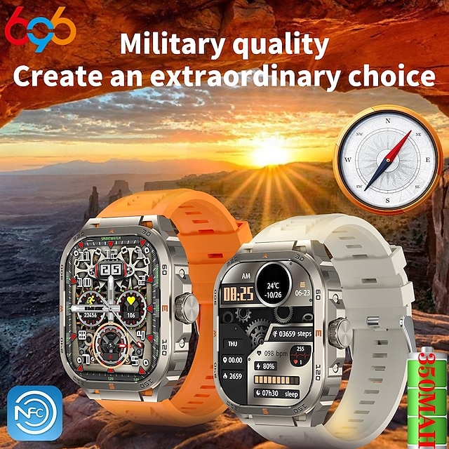  696 GW20 Εξυπνο ρολόι 2.1 inch Έξυπνο ρολόι Bluetooth ΗΚΓ + PPG Βηματόμετρο Υπενθύμιση Κλήσης Συμβατό με Android iOS Γυναικεία Άντρες Κλήσεις Hands-Free Υπενθύμιση Μηνύματος IP 67 Θήκη ρολογιού 41mm