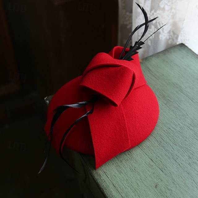  Palarie Lână Nuntă Epocă Cu Funde Diadema Articole Pentru Cap