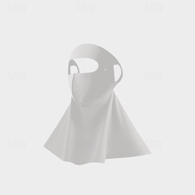  Masque de protection solaire pour femme, protection UV intégrale du visage et du cou en soie glacée &couvre-chef, masque de cyclisme respirant avec tour de cou &bouclier frontal