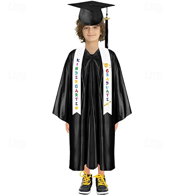 stola unisex per laurea per bambini, fascia semplice per laurea, stola d'onore per studenti, fascia per cerimonia di laurea per bambini, stola floreale in raso per scuola materna e asilo