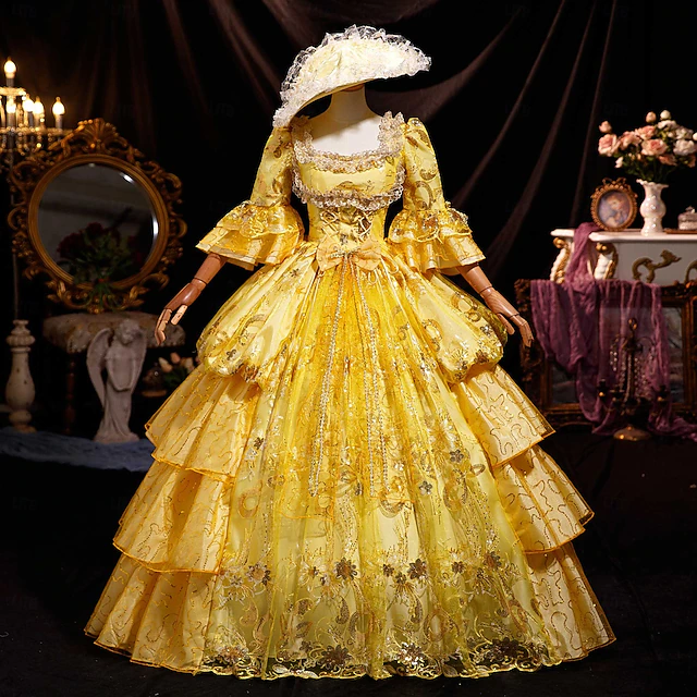 18th Century Women's Rococo Ball Gown Princess Maria Antonietta Rococo ...