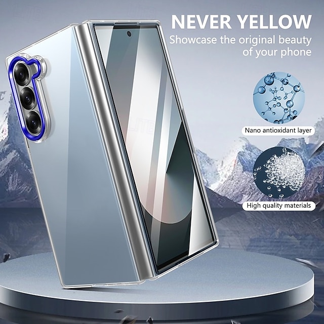 Phone Case For Samsung Galaxy Z Fold 3 Back Cover Shockproof Retro PC