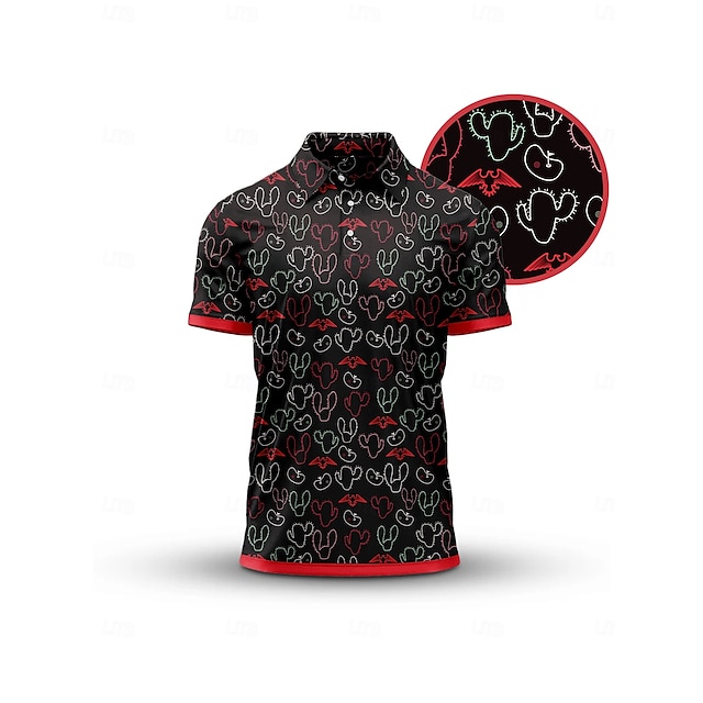  Hyped-up Tropical Men's Polo Top UPF50+