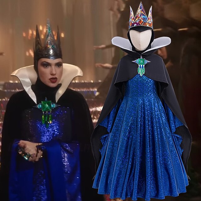  Sněhově bílá Jed Zlá královna Šaty Cosplay kostým Přehoz Karnevalový kostým Obleč se Filmové kostýmy for Dívčí Dětské předvečer Všech svatých Karneval Světový den knihy Výkon Párty