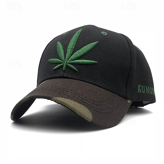  Herren Baseballkappe Sonnenhut Trucker-Kappe Schwarzgrau Schwarz Grün 100% Polyester Bestickt Mode Lässig Täglich Festival Botanisch Palmblatt Verstellbar Sonnenschutz Atmungsaktiv
