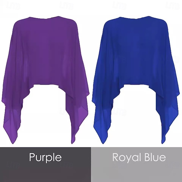  xales femininos envoltório bolero encolher casacos / jaquetas elegante proteção solar manga longa chiffon casamento envolve com cor pura para primavera formal &vestido de outono para impressionar 2025