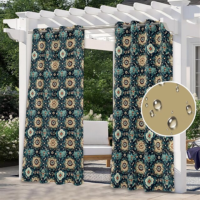  tenda esterna impermeabile per la privacy, tende scorrevoli per patio, occhielli per tende pergola per gazebo, balcone, veranda, feste