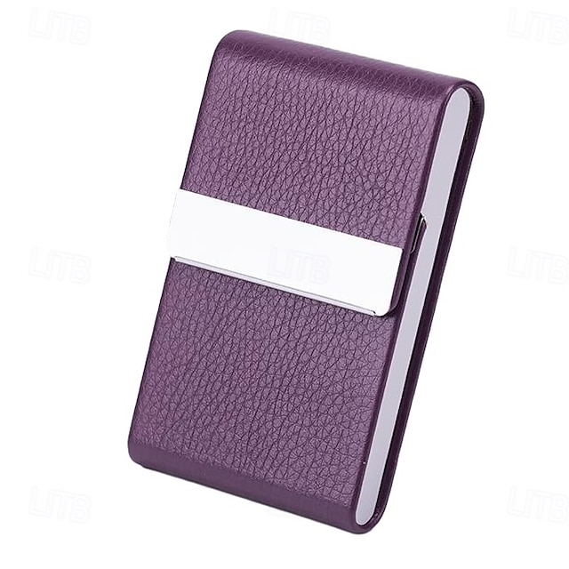  Visitenkartenhalter Visitenkartenetui aus PU-Leder Kartenhalter in der Tasche Schmaler Visitenkartenhalter aus Metall RFID-blockierender Visitenkartenhalter mit Magnetverschluss