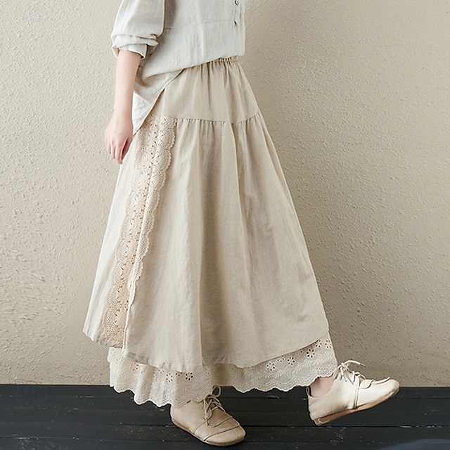  Retro Vintage Medieval Skirt Women's Masquerade Casual Daily Adults' Skirt