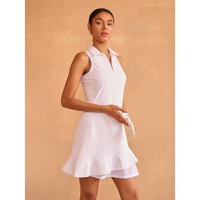 Print Collage Adaptable Length Golf Dress (white/print)