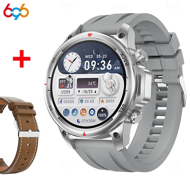  ساعة ذكية 696 DK68 متتبع للياقة البدنية ECG PPG بلوتوث تذكير بالمكالمات أندرويد آي أو إس IP67 47 مم 1.53