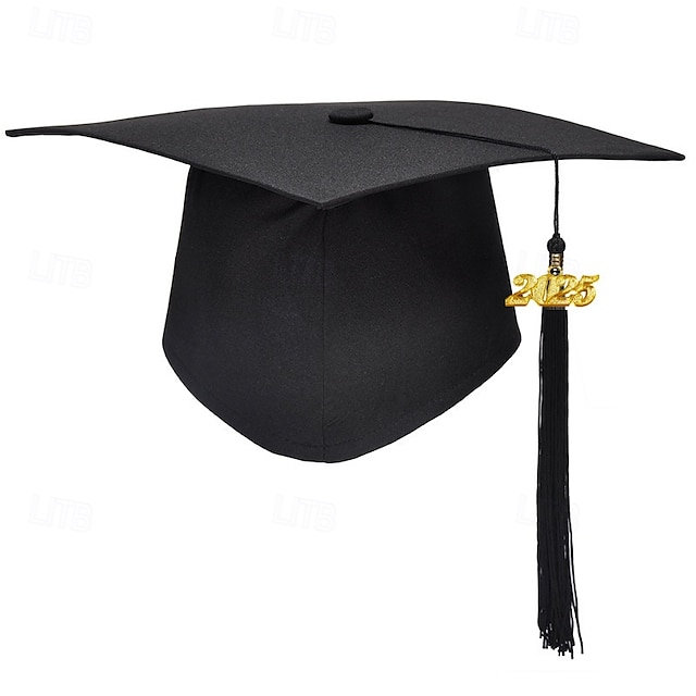  czapka ukończenia szkoły z frędzlami 2025, czarna czapka licencjacka, magisterska, doktorska dla liceum &ceremonia ukończenia studiów, czapka akademicka dla dorosłych