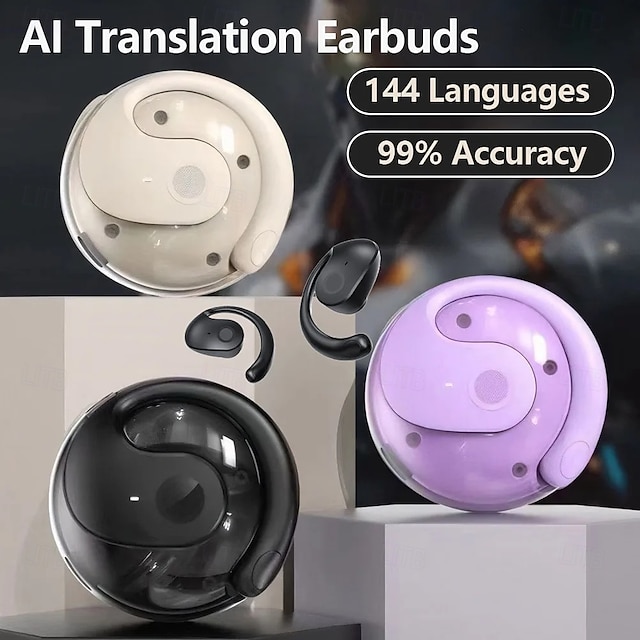  BY01 Fone de ouvido sem fio True TWS Gancho para Orelha Bluetooth 5.3 Estéreo O som ao Redor Cancelamento de ruído ambiental ENC para Apple Samsung Huawei Xiaomi MI Uso Diário Cooper Caminhada Celular