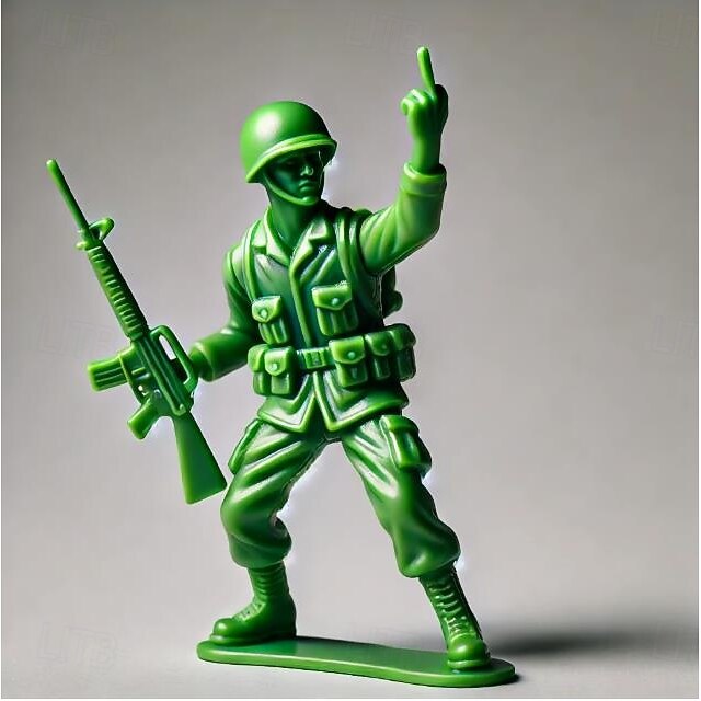 Funny Green Army Men, Quirky Desk Companion, Playful Decoration, Fun Gift for Home or Office, Unique Army Figurines with Attitude4