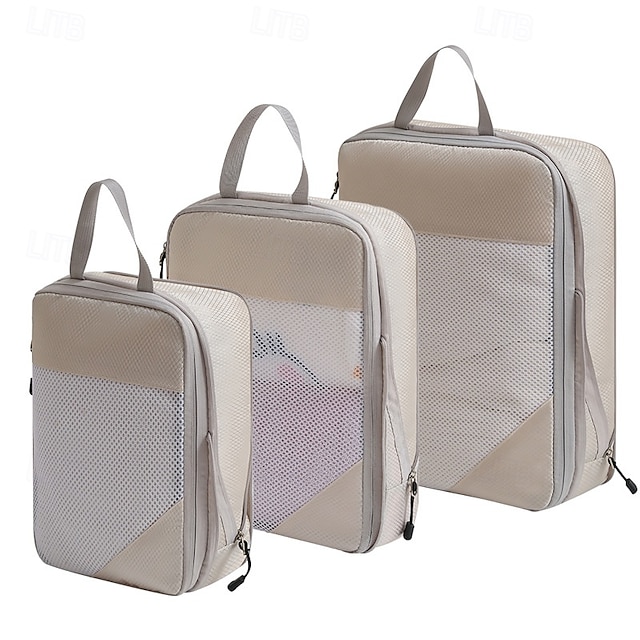  Compression Packing Cubes for Travel Luggage Storage and Backpack Organizer Space Savers, 7-Piece Set for Digital, Toiletry, Makeup, Clothes, Shoes, Travel Bags