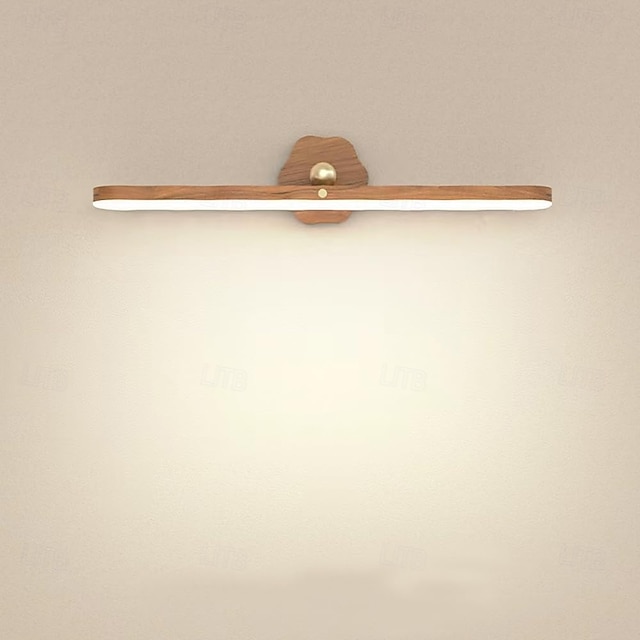  36W Rotating LED Deco Night Light Wall Light Magnetic Fill Light  Type-C Rechargeable Wood-Grain Light Touch Makeup Mirror Light Detachable Cabinet Light 1PC  Warm White and White