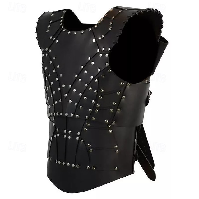  Retro Antiguo Medieval Renacimiento Armas y Armaduras Chaleco Guardia de pecho Guerrero Gladiador Vikingo Disfraz Hombre Mujer Vikingo Víspera de Todos los Santos Mascarada Rendimiento Fiesta LARP