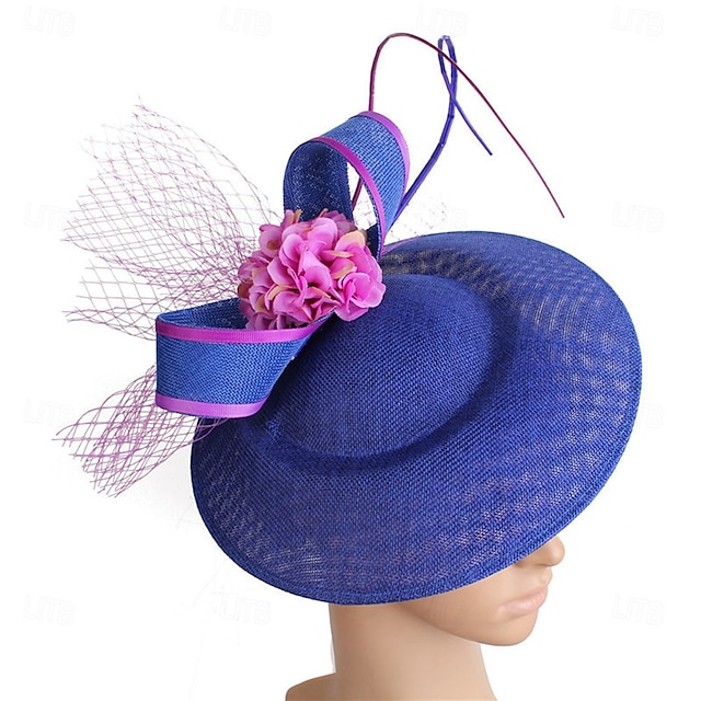  accessoire Imitation Lin Mariage Soirée Élégant Mariage Avec Fleur Casque Couvre-chef