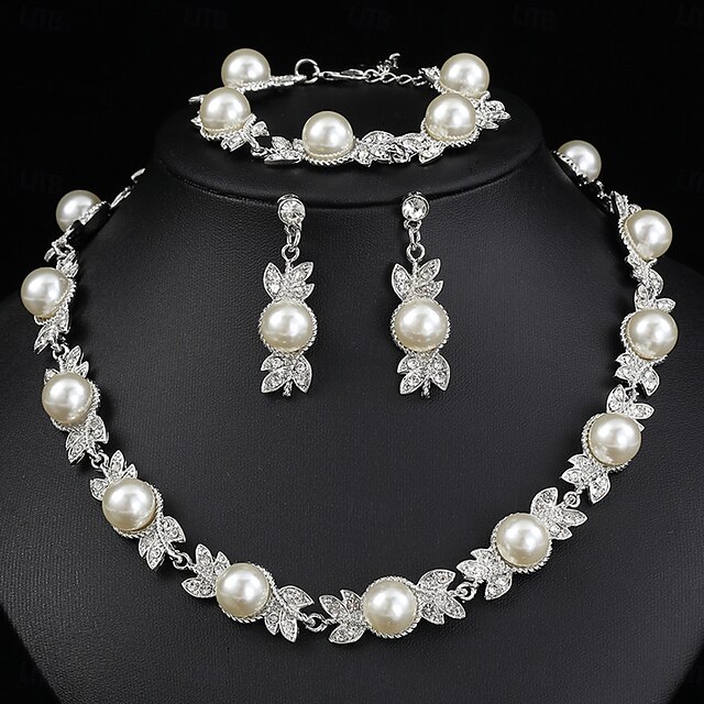  Set di orecchini 1 Set Lega 1 Bracciale Orecchini Collana Per donna Lusso Parure di gioielli Per Festival
