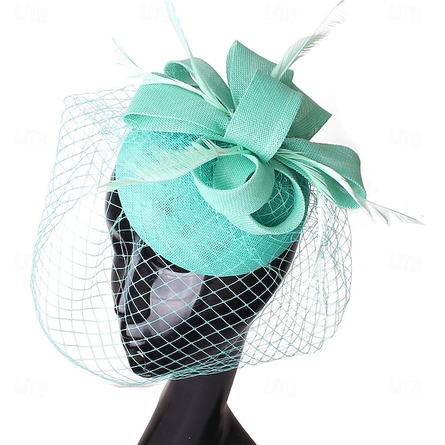  Kopfstück Sinamay Hochzeit Abendgesellschaft Elegant Hochzeit Mit Unifarbe Kopfschmuck Kopfbedeckung