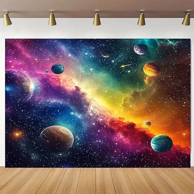  Tapiz colgante del planeta Arte mural del universo Tapiz grande Decoración fotográfica Fondo manta Cortina Decoración del hogar dormitorio sala de estar
