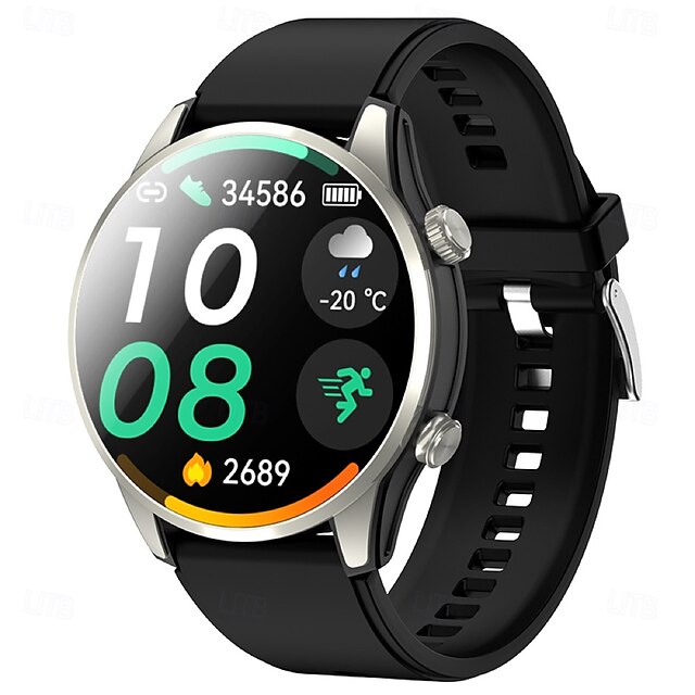  696 G100 Älykello 1.43 inch Älykello Bluetooth Askelmittari Puhelumuistutus Sleep Tracker Yhteensopiva Android iOS Miehet Handsfree puhelut Viestimuistutus IPX-0 46mm kellokotelo