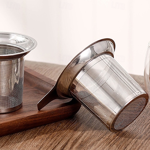  Tea Infuser for Loose Tea Extra Fine Mesh Tea Strainer Stainless Steel Tea Steeper with Large Capacity Easy to Clean Single Handle for Hanging on Mugs Cups Teapot