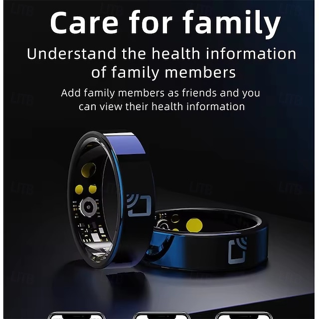  NFC R20 スマートリング アクセスコントロール 睡眠モニター フィットネストラッカー カメラコントロール Android iOS 対応