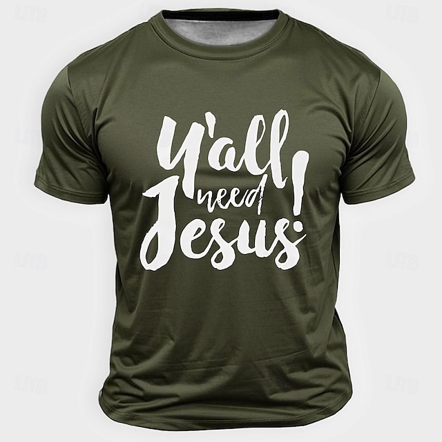  Paște Bărbați Iisus Tricou Manșon scurt Tricou Tipărire 3D Stil Nautic Cămașă Designer Casual Petrecere Concediu Negru Alb Albastru piscină Vară Primăvară Îmbrăcăminte S M L XL XXL XXXL