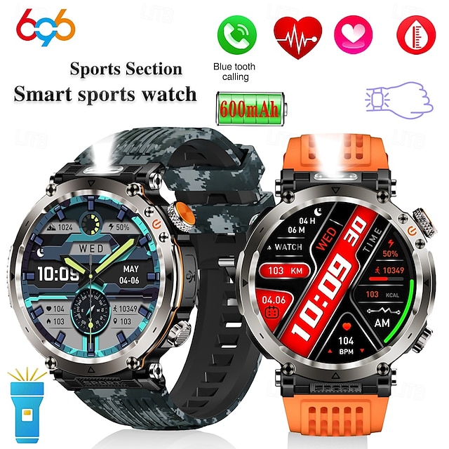  696 HT30 Εξυπνο ρολόι 1.7 inch Έξυπνο ρολόι Bluetooth Βηματόμετρο Υπενθύμιση Κλήσης Παρακολούθηση Ύπνου Συμβατό με Android iOS Άντρες Κλήσεις Hands-Free Υπενθύμιση Μηνύματος IPX-0 Θήκη ρολογιού 52mm