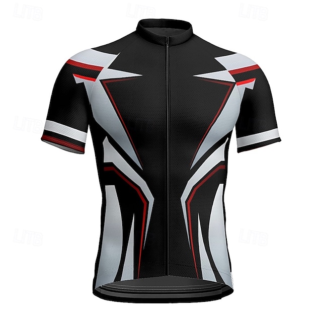  Homme Maillot Velo Cyclisme Manche Courte Cyclisme Tee-shirt Maillot avec 3 poches arrière VTT Vélo tout terrain Respirable Séchage rapide Conception anatomique Mèche Rouge Bleu Bleu Ciel Des sports